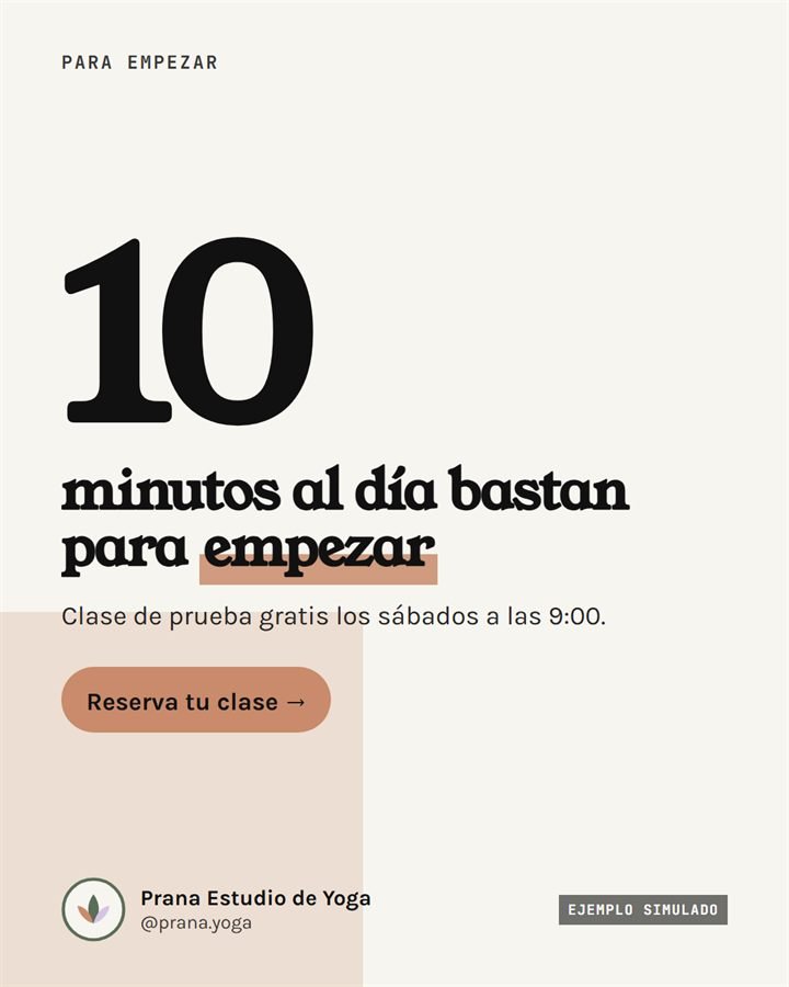 Post con un dato de un estudio de yoga